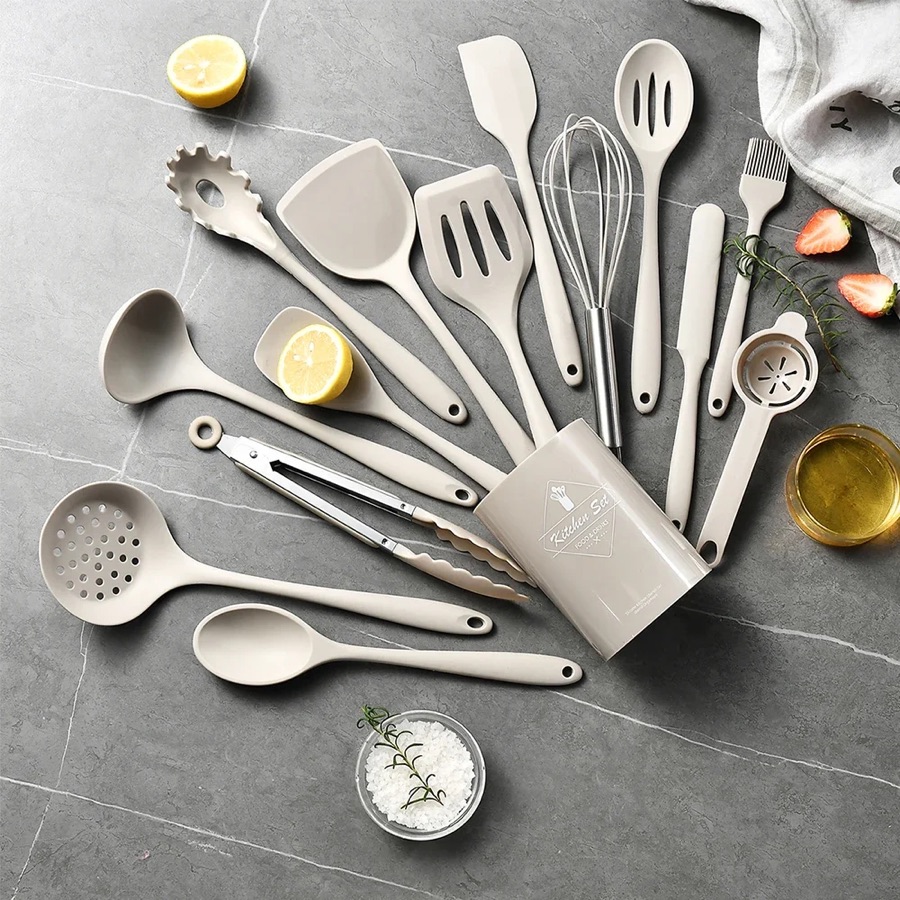 15-Piece Silicone Kitchen Utensil Set